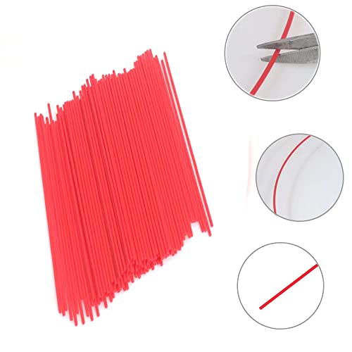 Spray Can Straws, 50 piezas, extensión plástica roja miniatura 3