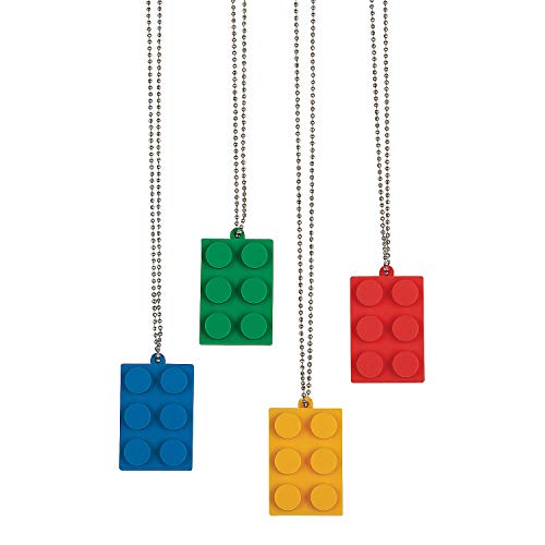 Fun Express Brick Party Dog Tag Necklace for Birthday - Jewelry - Necklaces - Dog Tag Necklaces - Bi - //coolthings.us