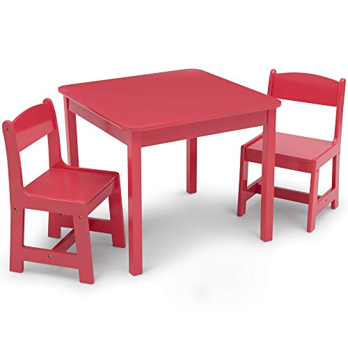 Delta Children MySize Kids Wood Table and Chair Set (2 Chairs Included)