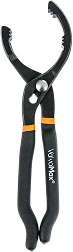 ValvoMax Alicates de filtro de aceite ajustables de 12 pulgadas, rompe cualquier filtro de aceite en segundos, llave de filtro de acero al carbono