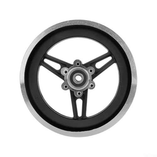 Image of Axorafow 10-inch Scooter Front Hub Wheel for 100/65-6.5 90 over 65-6.5 10x2.70-6.5 Tires – Aluminum Alloy 6-hole Disc Brake Widened Design Silver-black