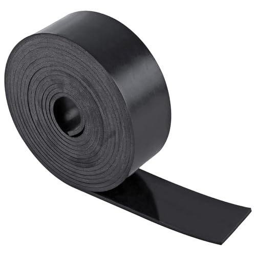 Foglio di gomma in neoprene, spessore 0,5 cm x larghezza 5,1 cm x lunghezza 3,1 m, rotoli per guarnizioni fai da te, cuscinetti, guarnizioni, artigianato, pavimenti, ammortizzazione antivibrazioni,