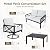 NATURAL EXPRESSIONS 4 Pieces Patio Furniture Sets, Modern Metal Outdoor Conversation Sets with High Back Rocking Swivel Chairs,38’’ Metal Table, 5.5" Thick Cushions