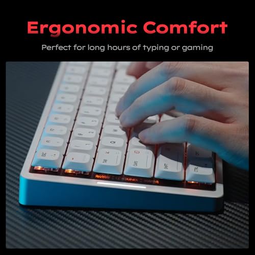 Image of IQUNIX MQ80 Low Profile Mechanical Keyboard for Work and Gaming Tri Mode Wireless Wired CNC Aluminum Hot Swappable RGB Backlit Long Battery Life VIA Support (Silver)
