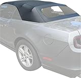 JMTAAT Convertible Soft Top Compatible with 2005-2014 Ford Mustang, Black with Clear Plastic Windows, Sailcloth Vinyl Soft Roof Replacement