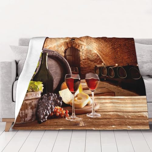 Couverture en flanelle super douces sur le thème du vin pour un cadeau idéal - 2