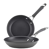 Circulon Radiance Hard Anodized Nonstick Frying Pan Set / Fry Pan Set / Hard Anodized Skillet Set - 8.5 Inch and 10 Inch, Gray