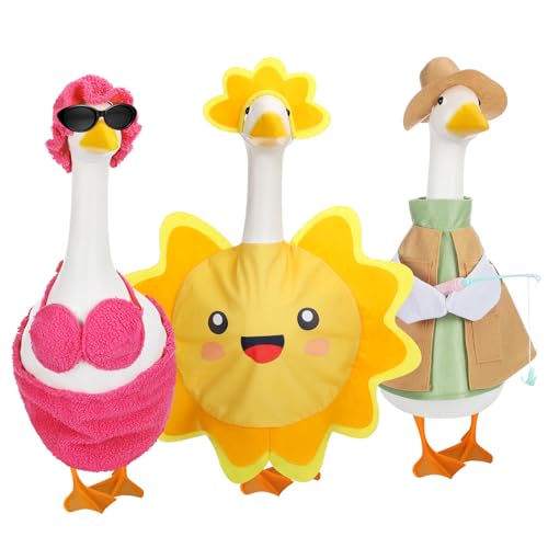 Sunnymove 3 Sets Summer Porch Goose Outfit Bundle for 23