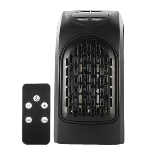 Celuicion - Radiador eléctrico de suplemento, ventilador calefactor para dormitorio | Pequeño ventilador calefactor en toma de pared 400 W para dormitorio, apartamento, salón, oficina, garaje, taller