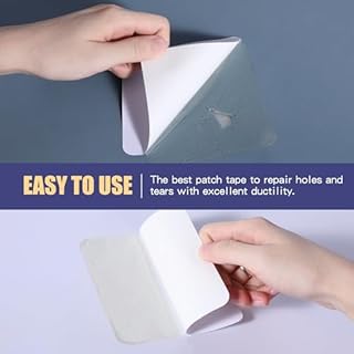 Breliter Inflatable Patch Repair Kit - Waterproof TPU Pool Repair Tape, Heavy Duty Repair Patch for Air Mattress, Bounce House, Inflatable Toys, Tent, Swimming Ring - 10 Packs of 2.5in x 2.5in, Square