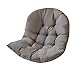 Gazechimp Cojines de Silla de Cesta Colgante, cojín de Asiento Grande Colgante de Huevo Hamaca Cojines de Silla de Columpio Cojín de Silla Suave Color sólido - Gris Oscuro