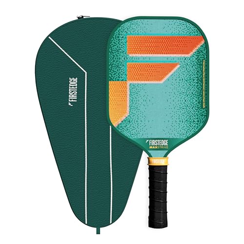 Image of MaxStrike Japanese Toray T700 Carbon Fibre Thermoformed Pickle Ball Racket | Carbon Abrasive Surface | Wide Sweet Spot Paddle | Pickle Ball Paddle Premium PU Racket Cover Included