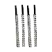 Clear Rhinestone Studded Hair Barette Bobby Pin Clip | 4 Count | Black