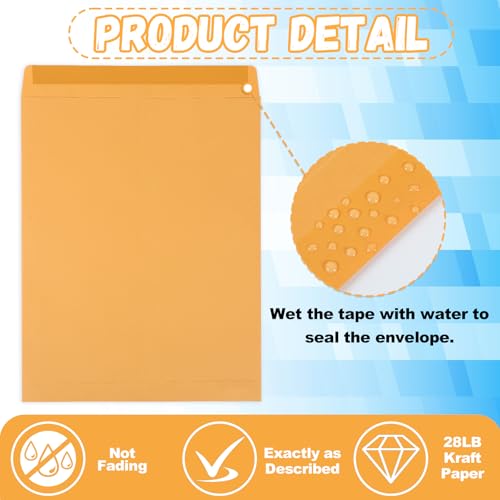 gisgfim Envelopes grandes de catálogo, envelopes para correspondência, 30 x 38 cm, com fecho de goma