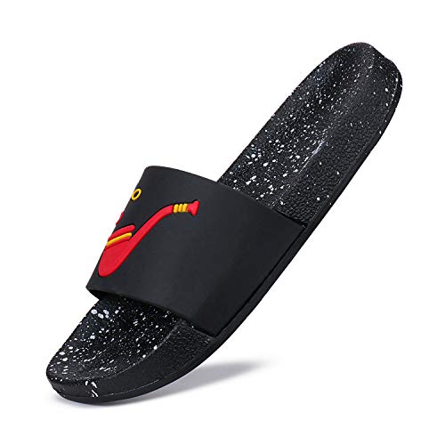 Image of BERSACHE Men Black Casual SlipperFlipflop