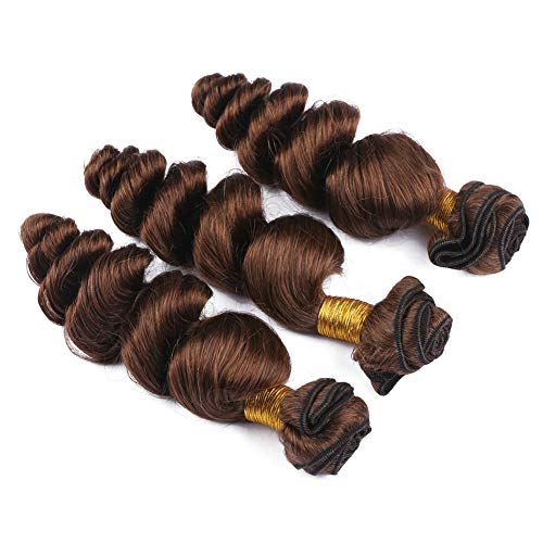 Tony Beauty Hair Dark Brown Peruvian Virgin Human Hair Bundles Deals Loose Wave Wavy Weave Extensions 3Pcs/4Pcs Lot #4 Chocolate Brown Virgin Remy Human Hair Wefts 10-30" (10 10 10) #TOP2