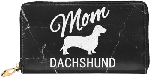 Dachshund Mom Dog Wallet Card Bag