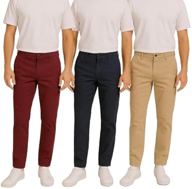 Kit 3 Calça Jeans Masculina Alfaiataria Sarja Slim Skinny