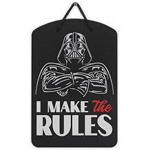 Disney Star Wars Darth Vader I Make the Rules Hanging Metal Sign - Fun Darth Vader Wall Decor for Man Cave or Movie Room
