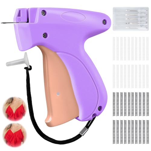 Image of Sewing Gun Tag Stitch Gun for Clothes - Purple /Pink Color Versatile Stitching Gun for Hemming Pants Repairing Seams and More