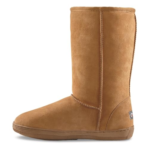 Guide Gear Women's 10" Suede Slipper Boots, Fuzzy Indoor Outdoor Ladies House Booties4