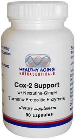 Healthy Aging Nutraceuticals Cox-2 Support W/ Nexrutine-Ginger- Tumeric-Proteolitic Enzymes 90 Capsules