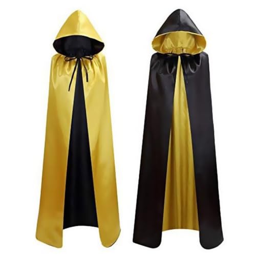 [monoii] 吸血鬼 コスプレ マント ハロウィン ドラキュラ 衣装 ヴァンパイア コスチューム a479(ブラックイエロー)（Amazon）