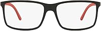 Vista 9 de POLO RALPH LAUREN mens Ph2126 Rectangular Prescription Eyewear Frames Negro mate/lente de demostración.
