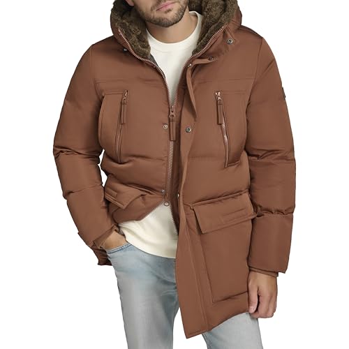 Image of Andrew Marc Men's Outerwear Mackay Faux Fur Lined Parka