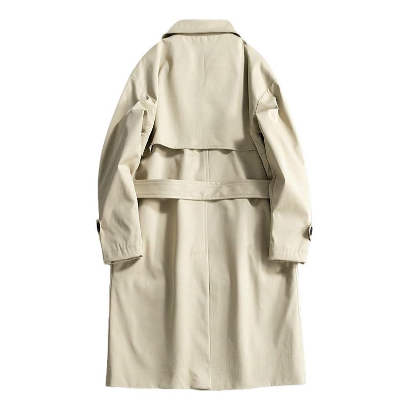Gabardina de estilo coreano hombre abrigo largo abrigo de paño invierno 4