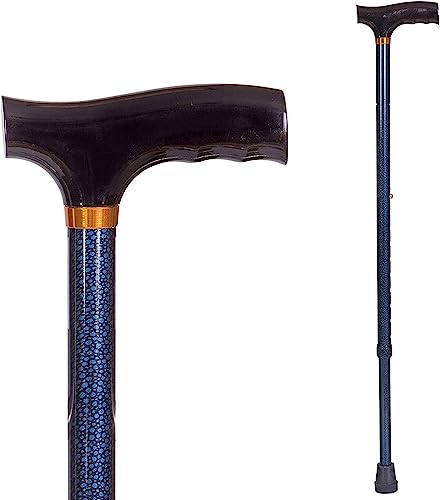 Canne de marche réglable aluminium léger DMI poignée derby pour senior homme femme