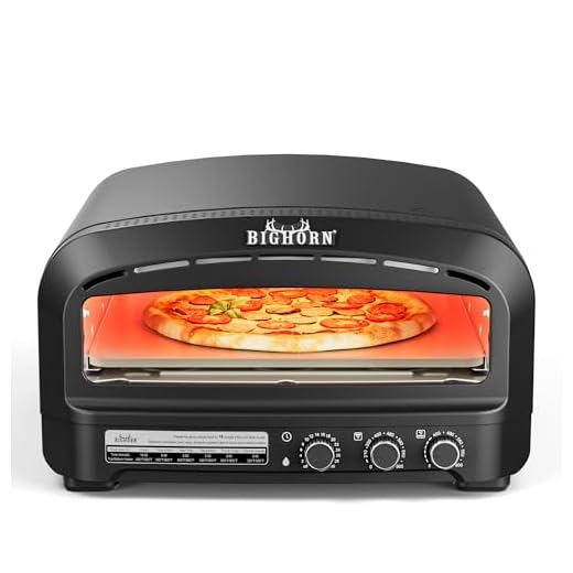 BIG HORN OUTDOORS Pizza Oven Indoor, 14" Electric Countertop Pizza Oven with 6 Modes, Heats up to 800°F Pizza Maker, Flip-Up Design Pizza Cooker for Home Kitchen, Restaurants, Parties