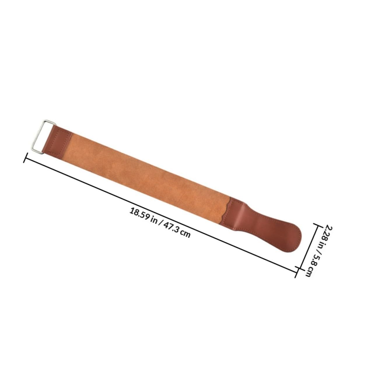 Razor Strop Leather Sharpening Strap Dual-sided Barber Strop Tool for Straight Razors Home Use Shaving Accessory Brown