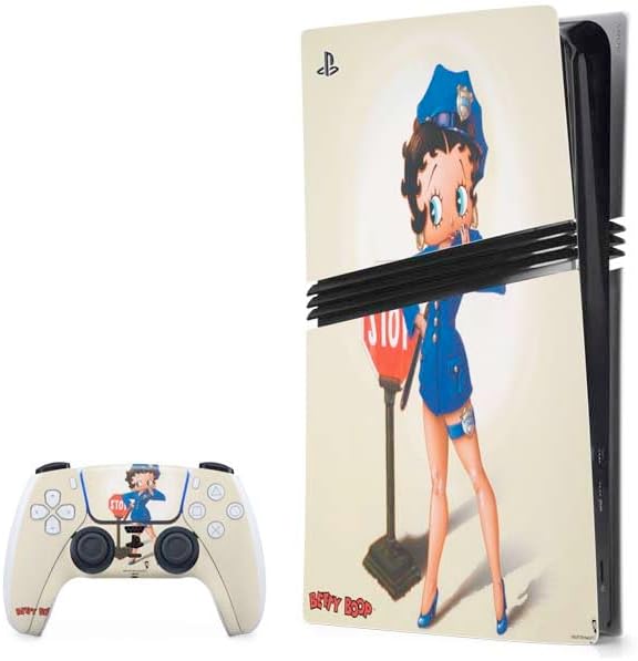 Skinit Decal Gaming Skin Compatible with PS5 Pro Bundle - Officially Licensed Betty Boop I Love BB Design