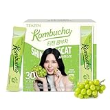 Picture of TEAZEN Shine Muscat Kombucha Powder, Electrolyte & Hydration Drink Mix, Sugar Free, Live Probiotics & Prebiotics, On-the-Go 30 Packets, 5.29oz
