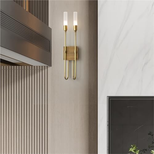 Lámpara de pared de cobre de lujo con iluminación doble para pasillo 7