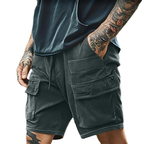 Short cargo pour homme léger avec fermeture éclair de qualité