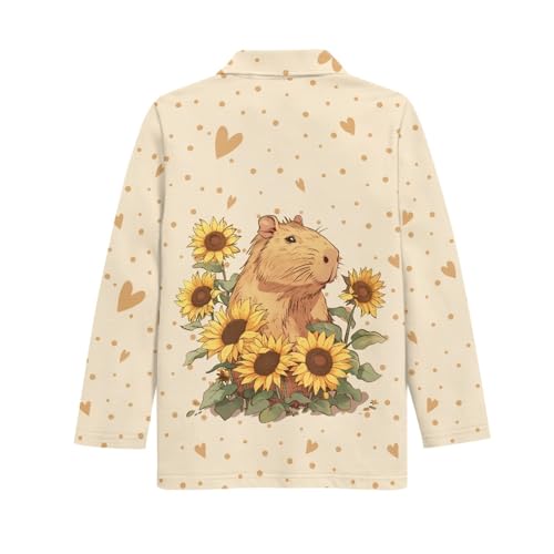 HUIACONG Boys Girls Button Shirts Long Sleeve Undershirts for Children2