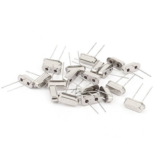 Aexit 20 Pcs Passive Components Silver Tone 10.245MHZ DIP Crystal Oscillator Resonators HC-49S Replacement