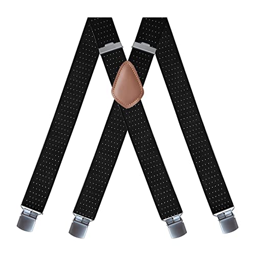 Tirantes elásticos para hombre con clip ancho para negocios y casual
