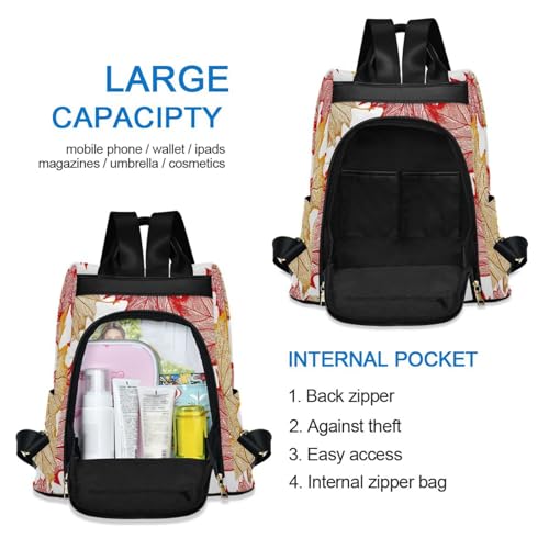 Sac à dos multi-poches feuilles d'érable pour ne plus jamais manquer de place