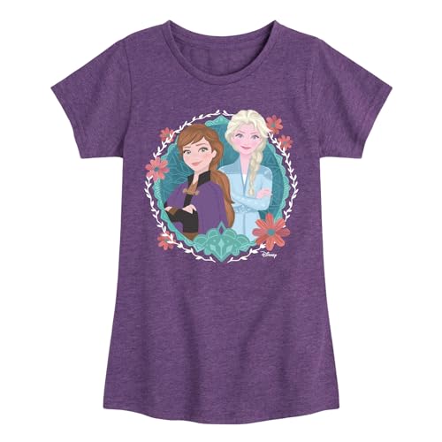 Disney Frozen 2 - Circle of Sisters Anna & Elsa - Toddler & Youth Girls Short Sleeve Graphic T-Shirt