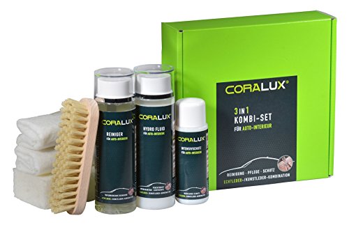 Kit d'entretien pour cuir de voiture KERALUX Coralux 3 en 1 complet