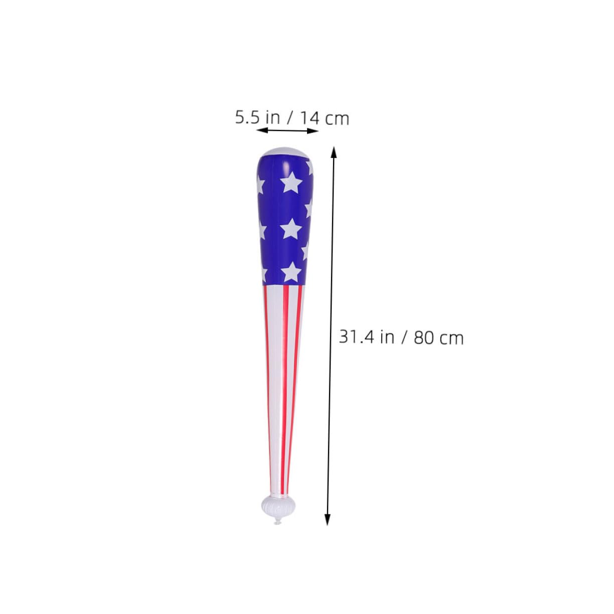 CORHAD Inflatable Sports Bat American Flag Design Lightweight PVC Bat for Boys and Girls Party Games Compact Storage