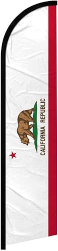 Bandera publicitaria sin viento de California, perfecta para minoristas, tiendas, negocios, restaurantes