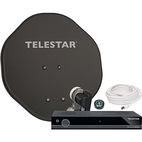 Telestar Camping AluRapid 45 Sat-Komplettanlagen mit Single LNB und TD 1011 S grau