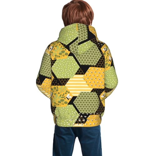 Bee honey Kid Hoodies Boys Sweatshirts Girls Pullover with Pocket4