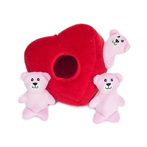 ZippyPaws Valentine's Burrow - Heart 'n Bears Dog Interactive Puzzle Toy for Dogs, Heart ‘n Bears - Image 2