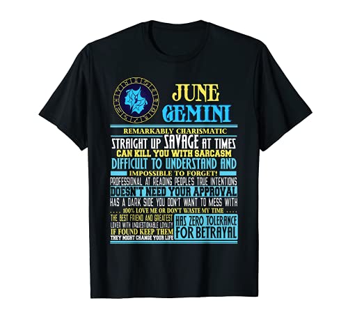 Gemini Facts Shirt Funny June Gemini Birthday Gift Shirt