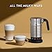 NESPRESSO Aeroccino 4 Milchaufschäumer, Elektrischer Schaumaufbereiter für 120 ml cremigen Milchschaum und 240 ml heiße Milch, spülmaschinenfester Aufschäumer, Silber